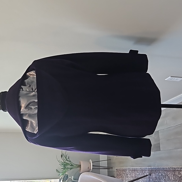 Calvin Klein | Purple Hooded Wool Peacoat Jacket | Womens Size 2 - Picture 4 of 9